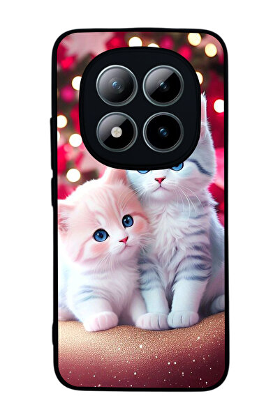 Aksel Kılıf متوافق مع هاتف Xiaomi Redmi Note 15 Pro مطبوع ، أسود غير لامع، سي...