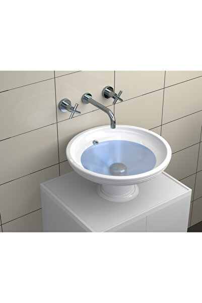 İZ YAPI ELIXIR Pop-Up Lavabo Gideri Seti | Parlak Beyaz Seramik Başlıklı | Taşma Delikli | Standart Ölçü