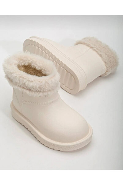 Kidmark Çocuk Modası Unisex Waterproof Cream Boots
