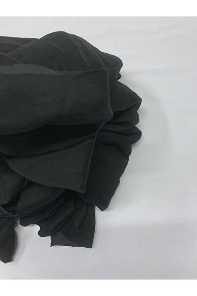 Yiğit Kumaş Ελαστικό ύφασμα από χτενισμένο πολυεστέρα, Μέγεθος 200x175 cm Μαύρο Χρώμα