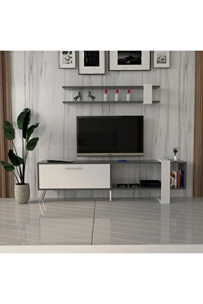 Stylish Home Stylish Home SHTV19 TV Table - White and Grey