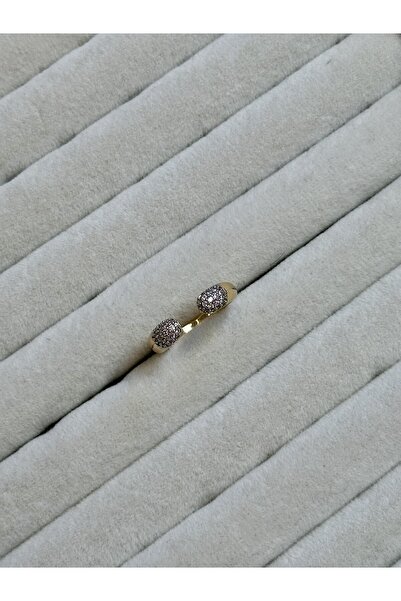 Ladies&Gentlemen Zircon Stone Gold and Silver Mix Adjustable Women's Ring