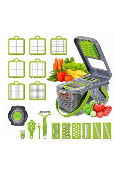 BASE Multifunctional grater for fruits and vegetables 22 pieces stainless steel blades BA