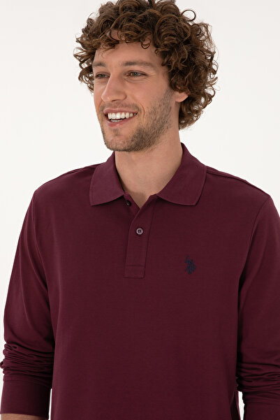 U.S. Polo Assn. Men's Polo Shirt in Burgundy with Embroidered Logo