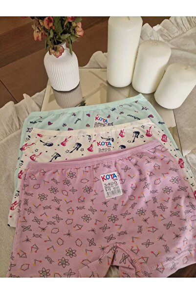 LİA Underwear Patterned Girl's Boxer 3-Piece Set
