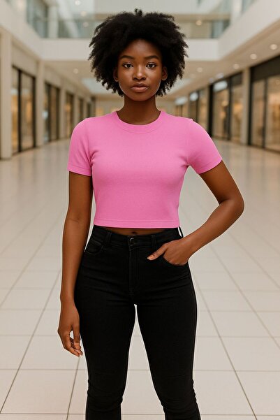 DEEP BEACH Crop Knit Sweater