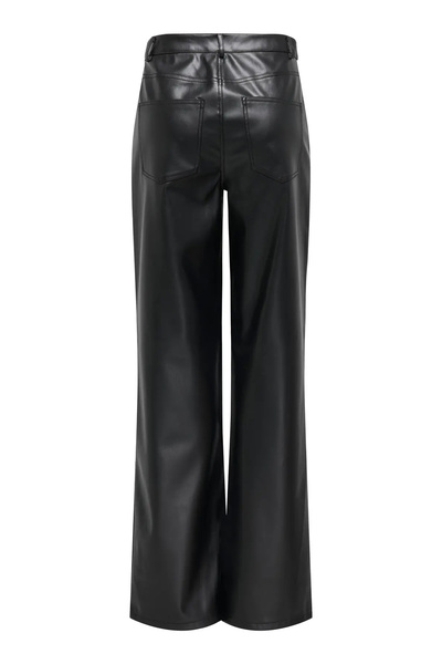 ONLY Women's Onljuicy-Lana High Waist Leather Pants 15352598 Black
