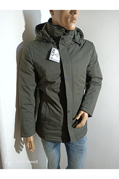 CZK Hooded Gabardine Fabric Coat
