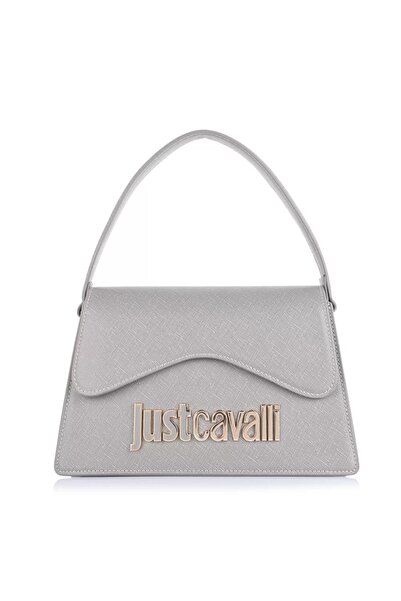 Just Cavalli Women's Metal Letter Logo Hand & Shoulder Bag - Gray