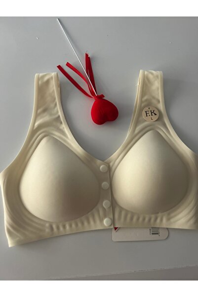 nuda luna Γυναικείο σουτιέν με κοπή με λέιζερ χωρίς εσώρουχο με κουμπιά μπροστά F.K