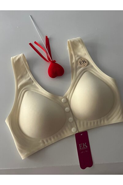 nuda luna Γυναικείο σουτιέν με κοπή με λέιζερ χωρίς εσώρουχο με κουμπιά μπροστά F.K