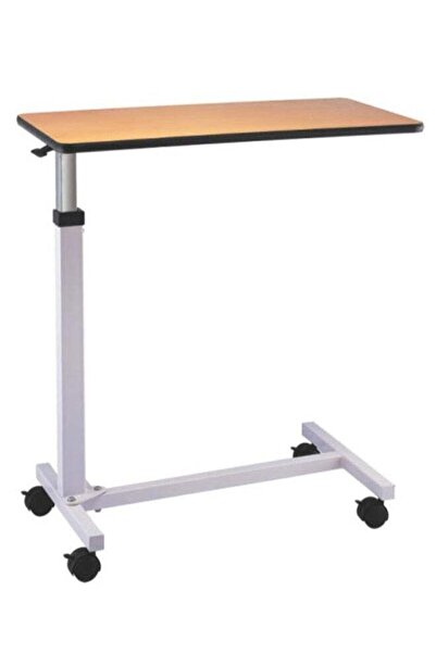 FMAX طاولة سرير طبية متعددة الاستخدامات بعجلات دوارة وسطح متحرك لتقديم الوجبات والعمل بسهولة