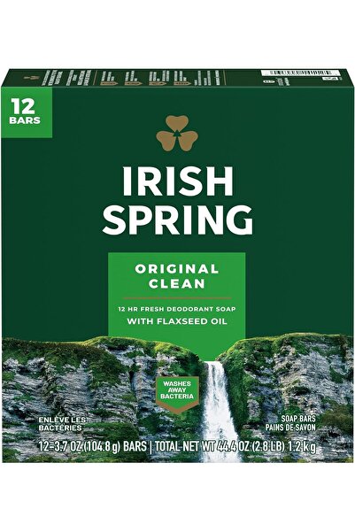 Irish Spring Original Deodorant Bar Soap, 12 Count