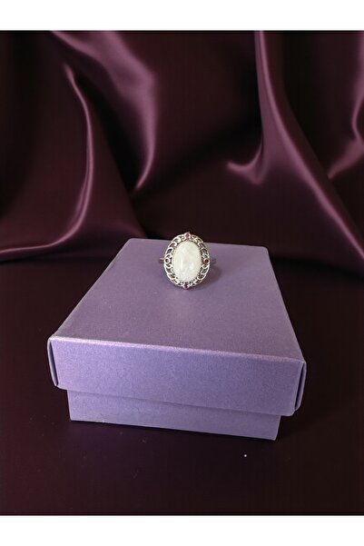 Taş-Mir خاتم من الفولاذ المقاوم للصدأ قابل للتعديل مصنوع من الحجر الطبيعي من ...