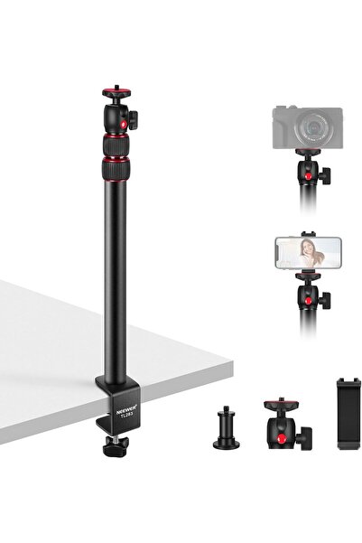 NEEWER TL283 Camera Desk Mount with 360° Ball Head, 17"-40" (43-102cm) Telescopic C-Clamp Stand