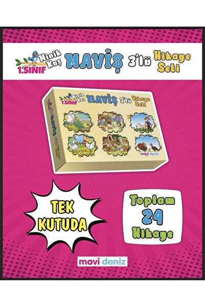 Mavi Deniz Yayınları 1.SINIFLAR İÇİN MİNİK KUŞ MAVİŞ 3 LÜ ANETİL SET (24 HİKA...