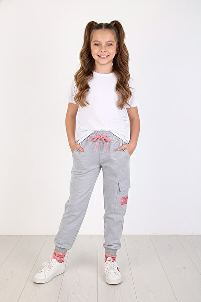 kinderos Cargo Pocket Pack of Printed Girls' Sweatpants - 26K 5180