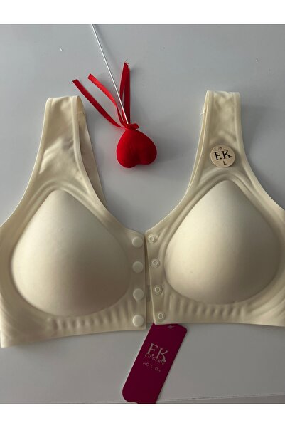 nuda luna Γυναικείο σουτιέν με κοπή με λέιζερ χωρίς εσώρουχο με κουμπιά μπροστά F.K