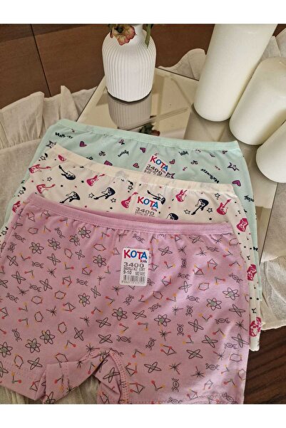 LİA Underwear Patterned Girl's Boxer 3-Piece Set