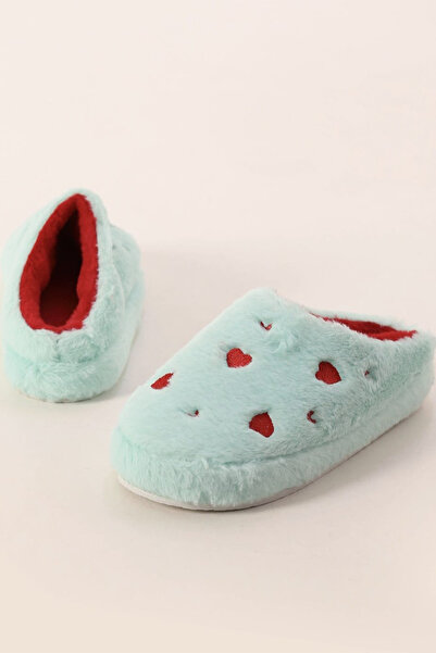 morscho نعال منزلية مريحة بنمط قلب من القطيفة لا تصدر أصواتًا