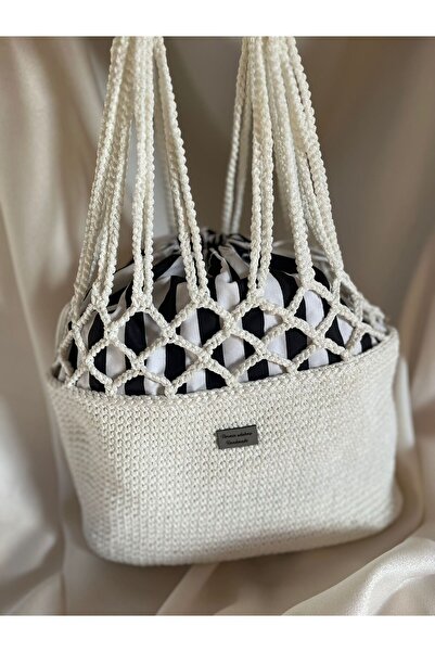 İhtiyacımVar Shoulder Bag with Pouch 34X25 cm Stylish Designed Bag