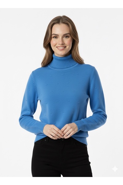 ModaPlaza Pulover tricotat cu model cu pompon pentru femei 5200