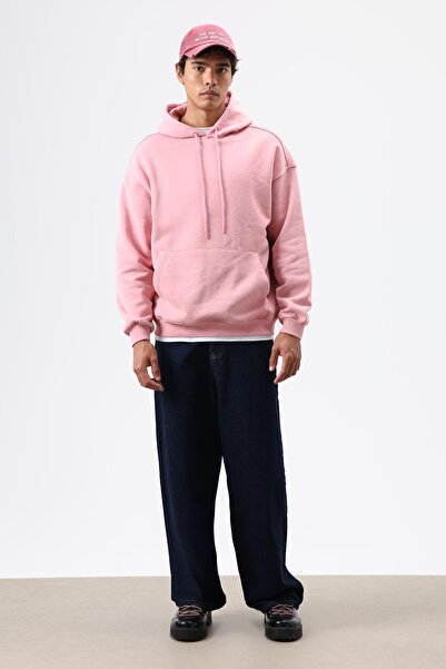 VAMOSCLO Basic oversized Washable Hoodie Salmon