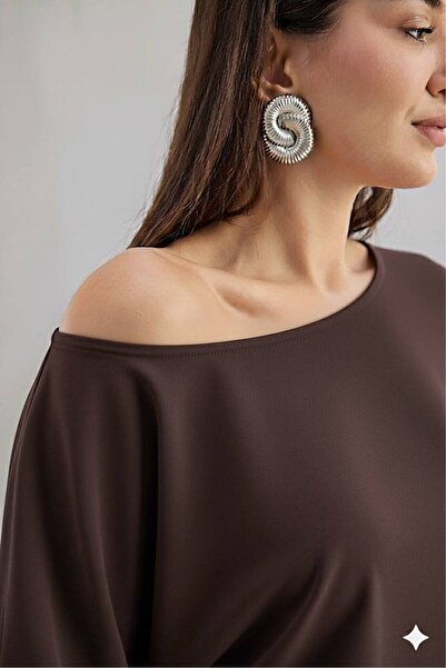 Butik Beyza Combed Cotton Fabric Boat Neck Blouse