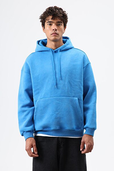 VAMOSCLO Basic oversized Washable Hoodie Τιρκουάζ