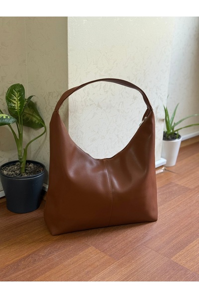 Bagnest Μεγάλη casual δερμάτινη γυναικεία τσάντα ώμου