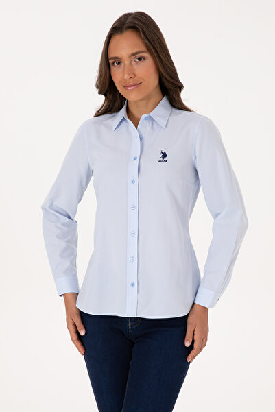 U.S. Polo Assn. Women's Light Blue Shirt With Embroidered Logo