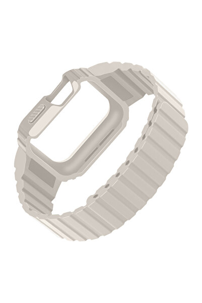 Lopard Apple Watch Series 10 / 11 Case 42mm Silicone Band Kd-142 Airbag Design Case Protector