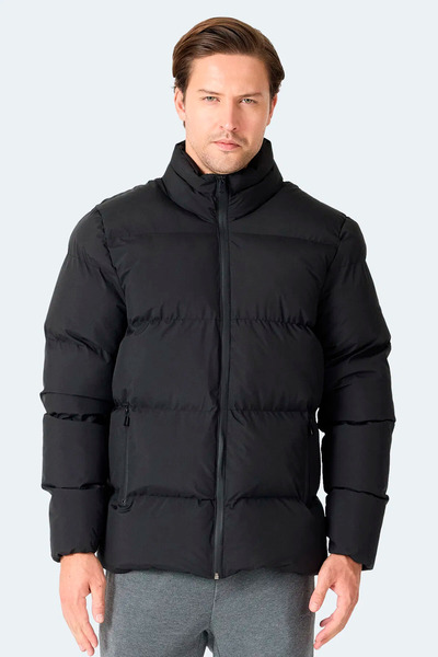 Slazenger Hecarim Men's Hooded Inflatable Black Jacket & Coat