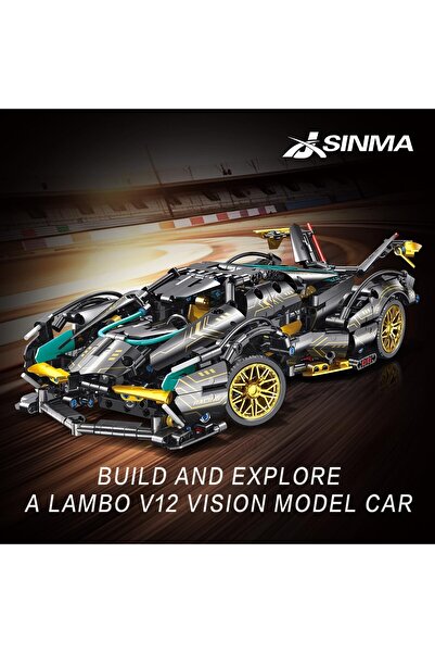 KASTWAVE Technic Sports Car Building Set 1:14 MOC Lambo V12 - 1012 Pieces