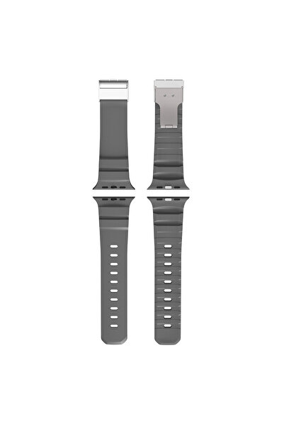 Lopard Apple Watch Series 10-11 (46mm) Band 2/3/4/5/6/Se/7/8/9 (44-45-49mm) Kd-145 Silicone Band with Metal Buckle