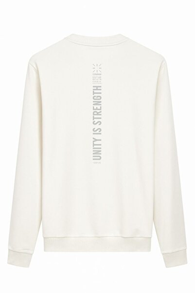 TOMMY LIFE Men's S-Shirt O Neck Ecru Men's Sweatshirt