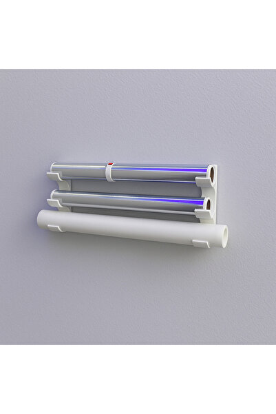 Nebron 3 Bölmeli Rulo rafı, pişirme kağıdı, folyo, yağlı kağıt, streç askısı....