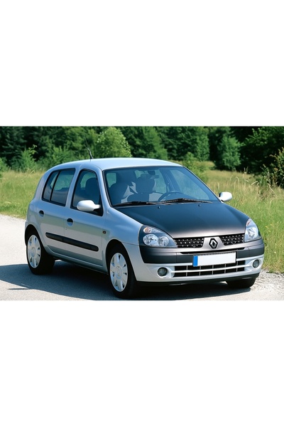 mutlu oto aksesuar Renault Clio 2 (2002-2008) Tam Kaput Maskesi – Mat Siyah S...