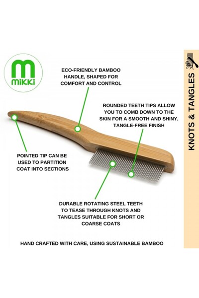 Mikki BAMBOO ANTI-TANGLE COMB ( FLEA )