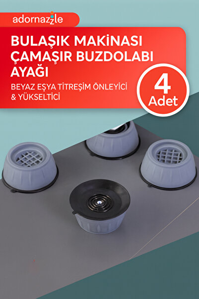 adornazzle 4 Pieces Dishwasher Washing Machine Refrigerator Legs, Riser Base, Washing Machine Compatible