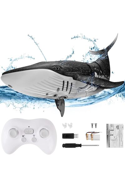 KASTWAVE Remote Control Whale - 2.4G High Simulation RC Pool & Outdoor Water Toy