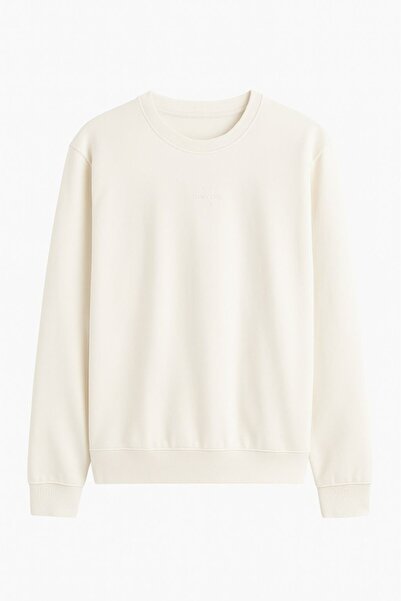 TOMMY LIFE Men's S-Shirt O Neck Ecru Men's Sweatshirt