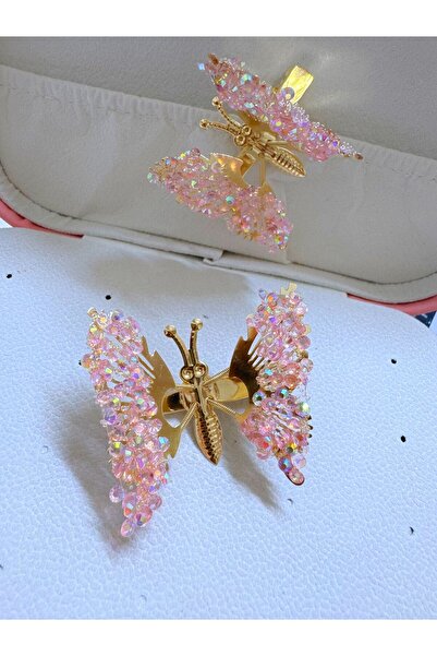AresTokaAksesuar 2 Pcs Wings Moving Butterfly-Shaped Side Clip