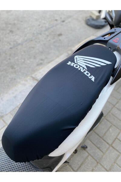 gtem MOTOSİKLET HONDA YAZILI SELE KOLTUK KILIFI SİYAH PCX - DİO - ACTİVA - SH...