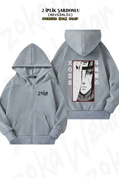 ZOKAWEAR Unisex Uchiha Itachi Naruto Custom Printed Oversized Back Printed Zi...