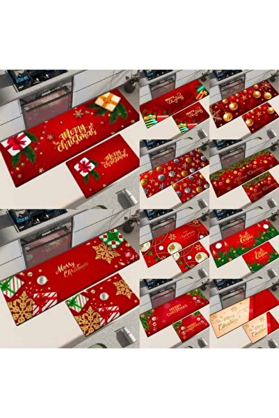 OEM Set of 2 Christmas decorative rugs (40*60/40*120 CM), non-slip, multicolor, for the kitchen