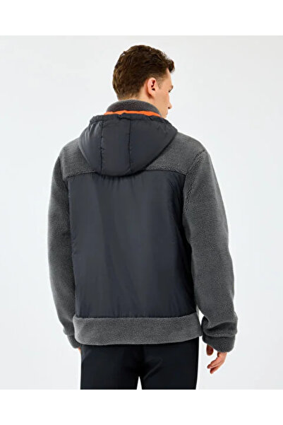 SKECHERS S242039-035 m Outdoor Fleece Full Zip Sherpa Men's Polar Fleece Gray