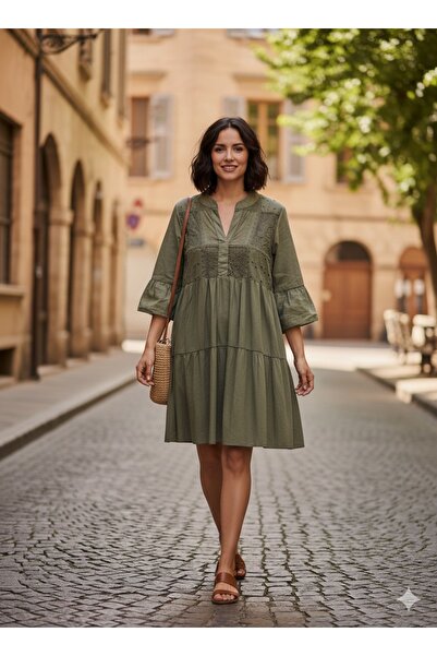 Store Kadın Fistolu Pamuklu Elbise