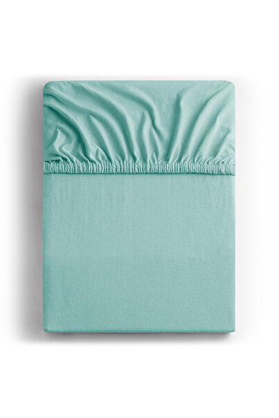 Deco King Fitted sheet, 100% cotton, 135 g/m2, Amber, 80-90 x 200 x 30 cm, light turquoise