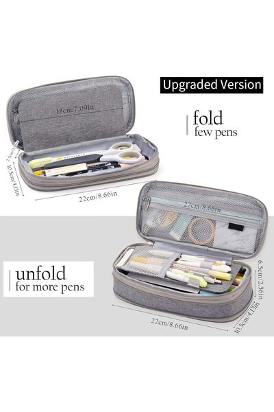 KASTWAVE Large Capacity Pencil Case, Cosmetic Bag, Large Capacity, Storage Bag With Zipper, Suitable